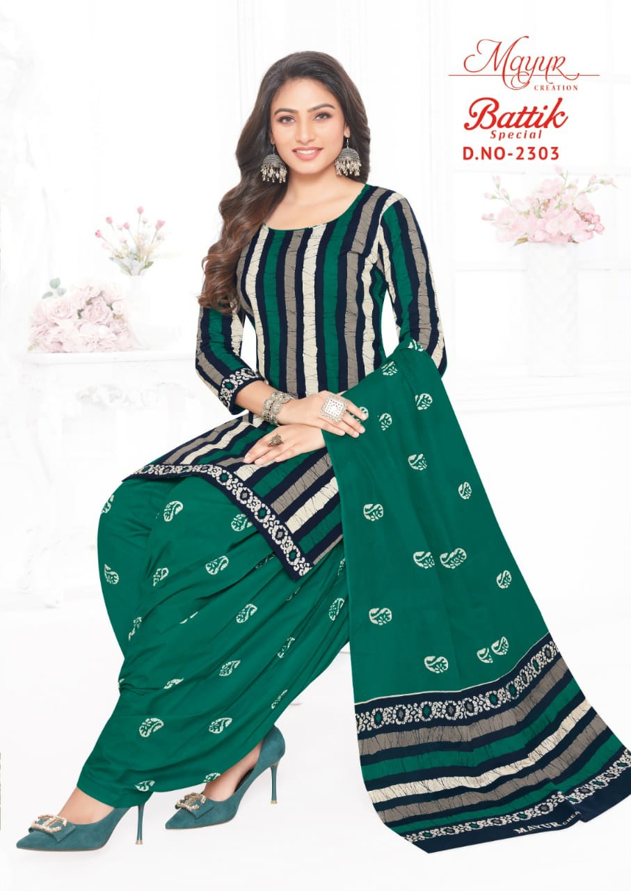 Mayur Battik Special Vol-23 Wholesale Pure Cotton Printed Dress Material