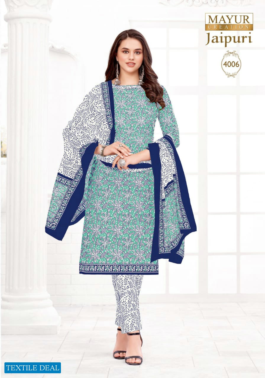 Mayur Jaipuri Vol-4 Wholesale Pure Cotton Printed Dress Material