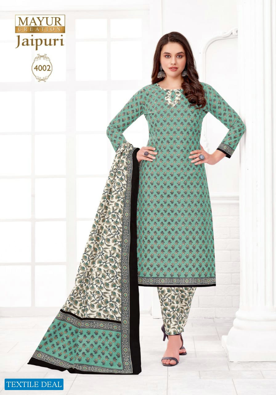 Mayur Jaipuri Vol-4 Wholesale Pure Cotton Printed Dress Material