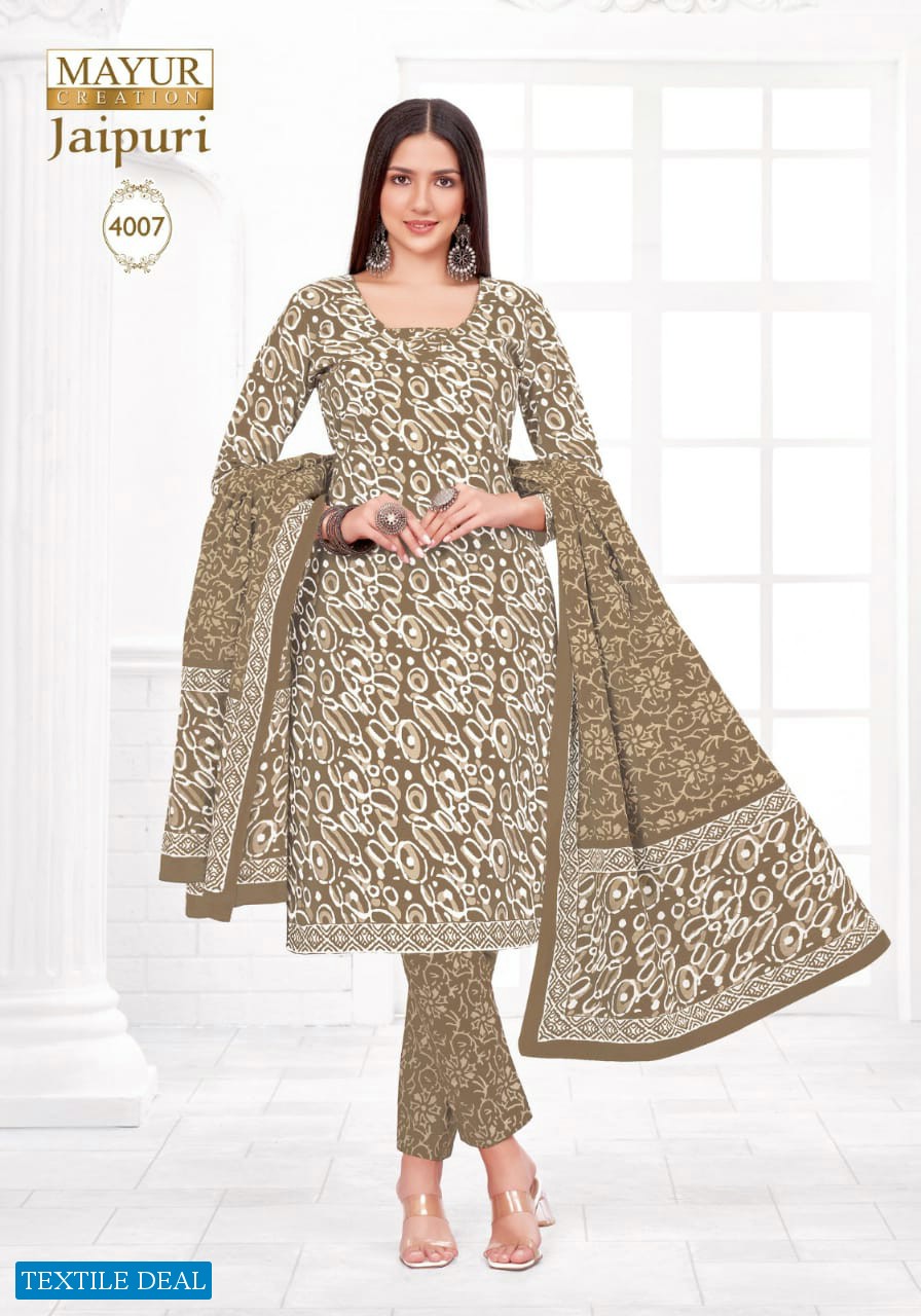 Mayur Jaipuri Vol-4 Wholesale Pure Cotton Printed Dress Material