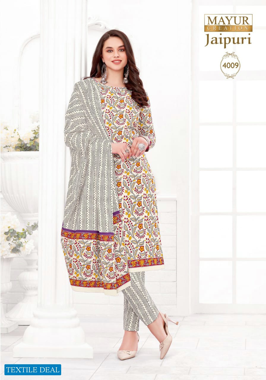 Mayur Jaipuri Vol-4 Wholesale Pure Cotton Printed Dress Material