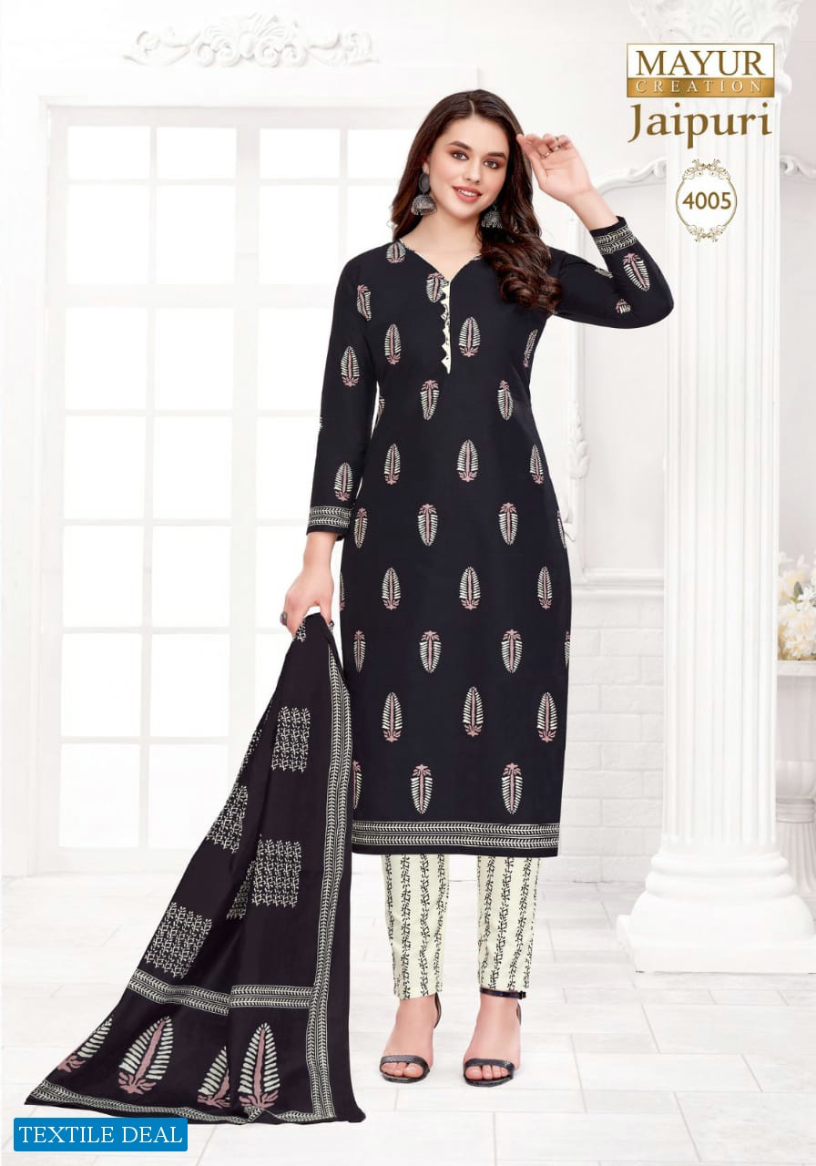 Mayur Jaipuri Vol-4 Wholesale Pure Cotton Printed Dress Material