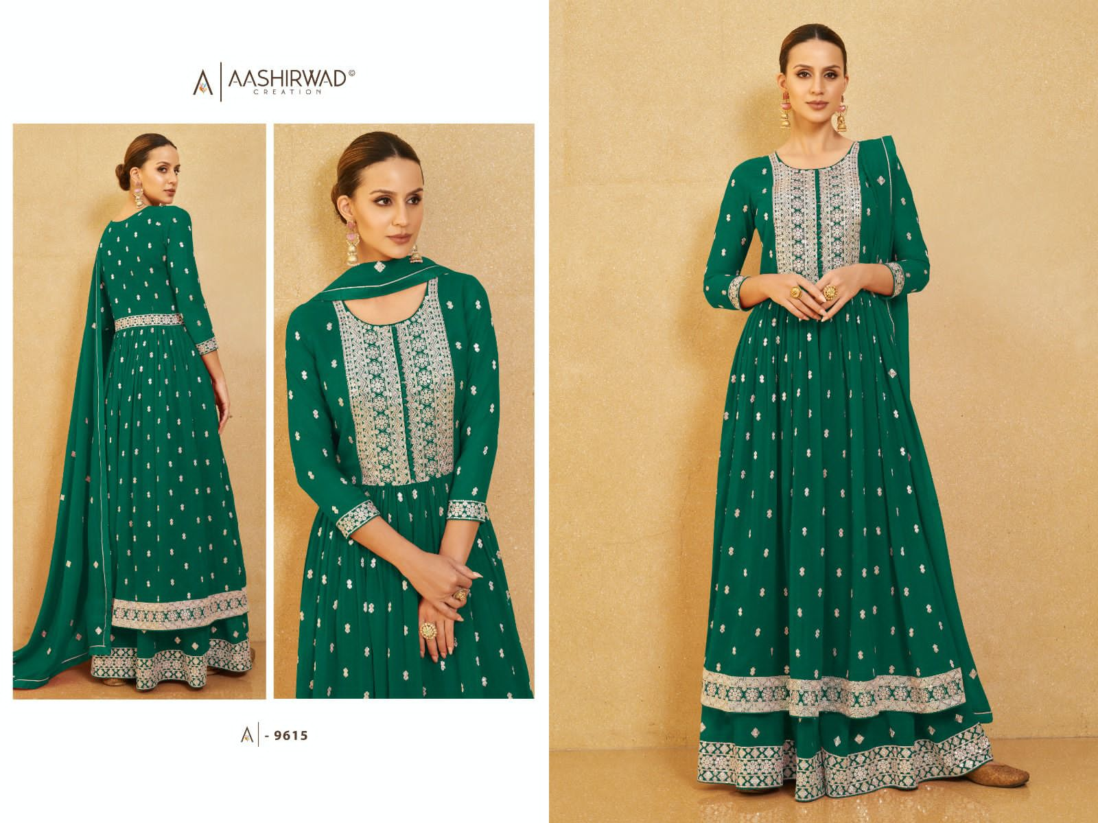 Aashirwad Nura Wholesale Free Size Stitched Designer Suits