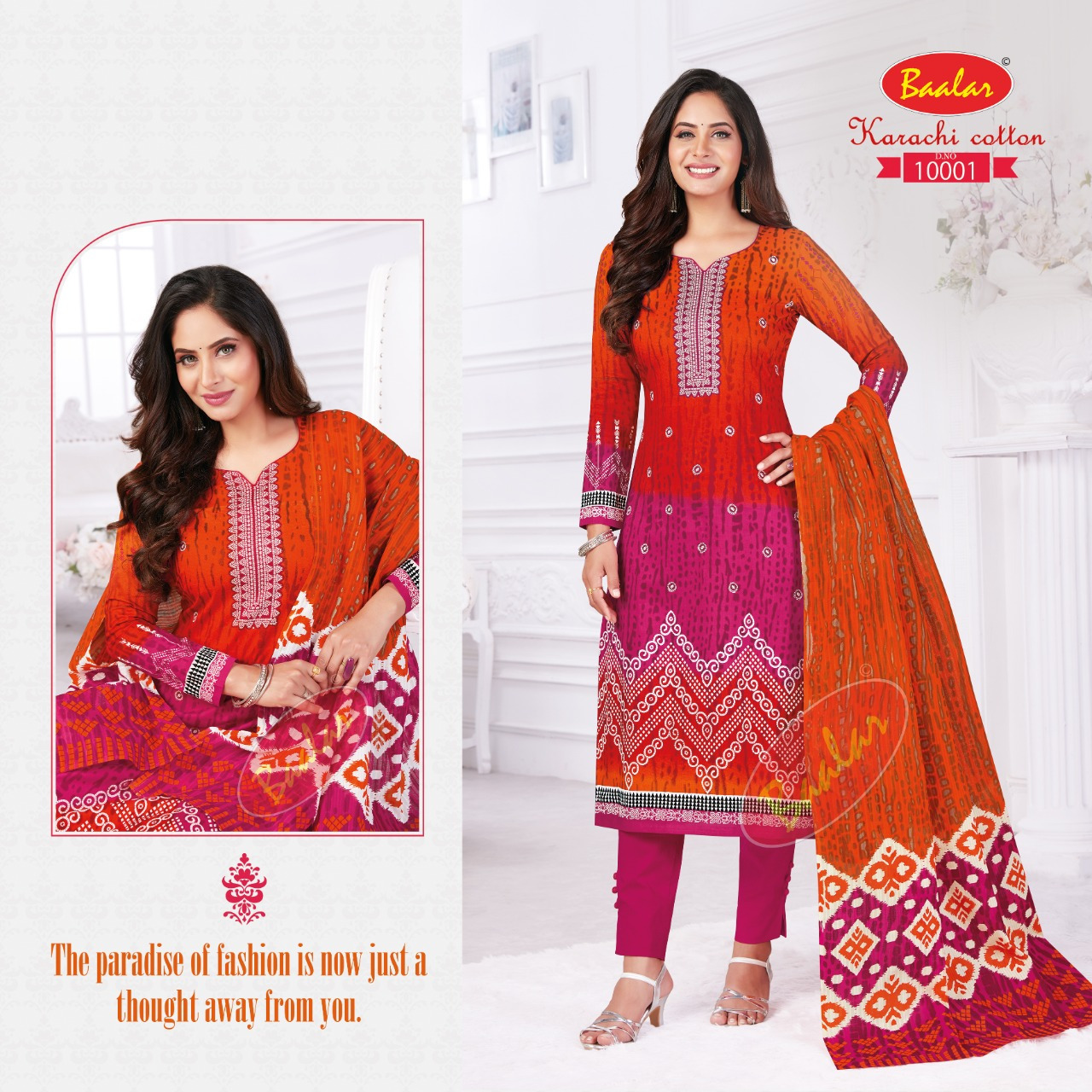 Baalar Karachi Cotton Vol-10 Wholesale Karachi Cotton Dress Material