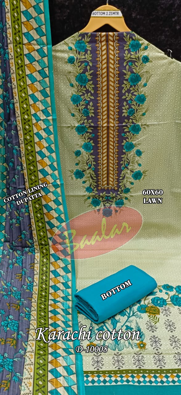 Baalar Karachi Cotton Vol-10 Wholesale Karachi Cotton Dress Material