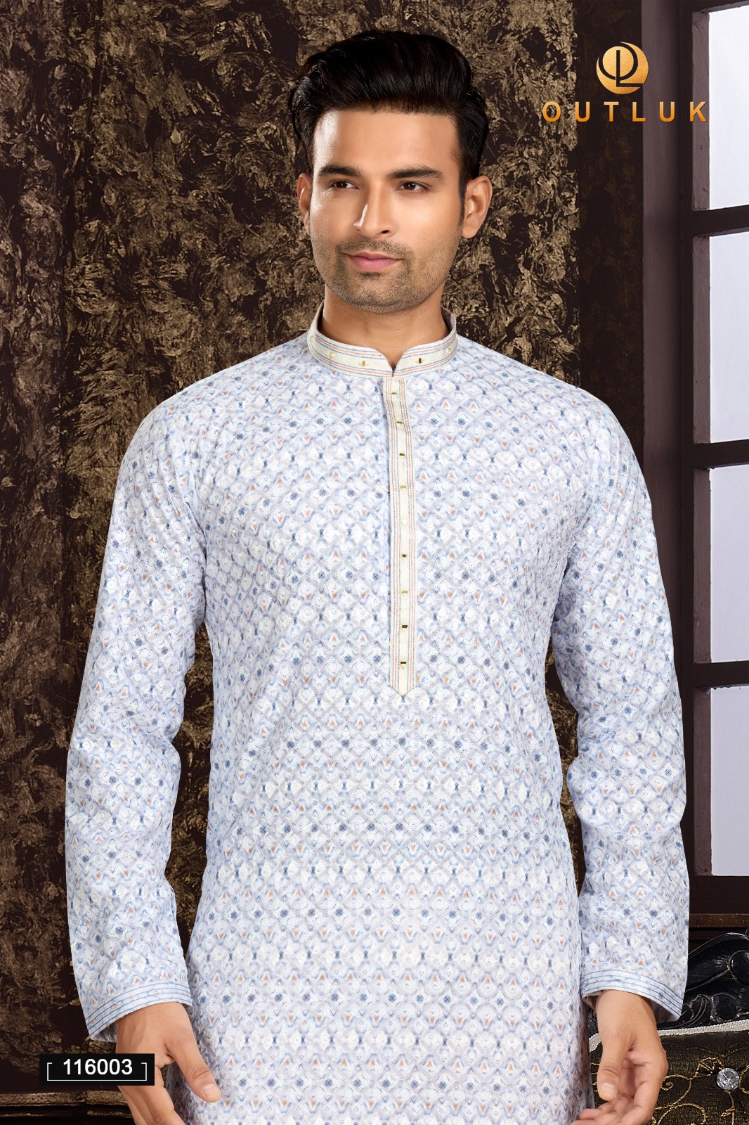 Outluk Vol-116 Wholesale Pintex And Lucknowi Work Mens Kurta Pajama