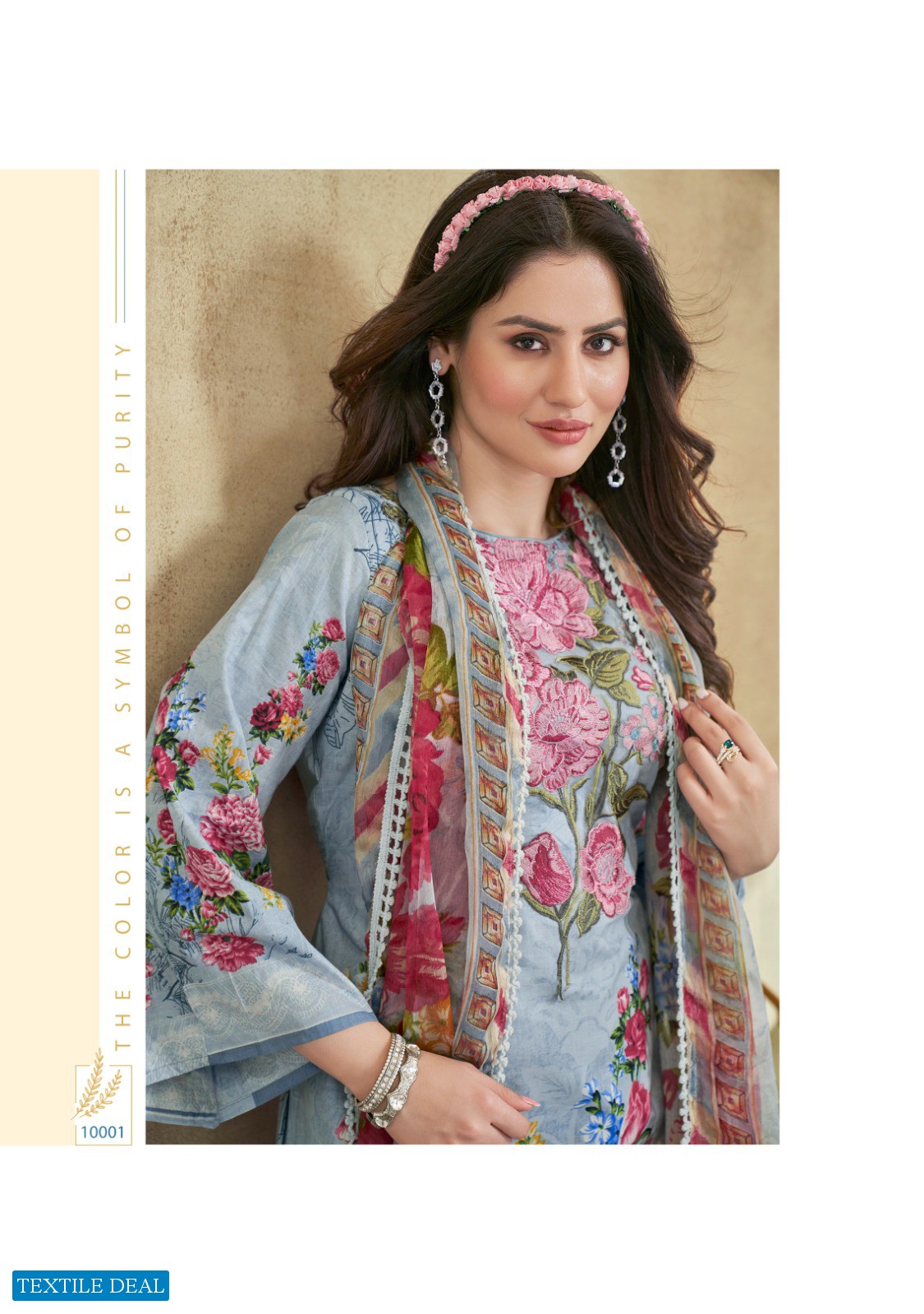 ZSM ZUBEDA SILK MILLS PRESENT ADILA PAKISTANI FLOWER PRINTED SALWAR KAMEEZ COLLECTION