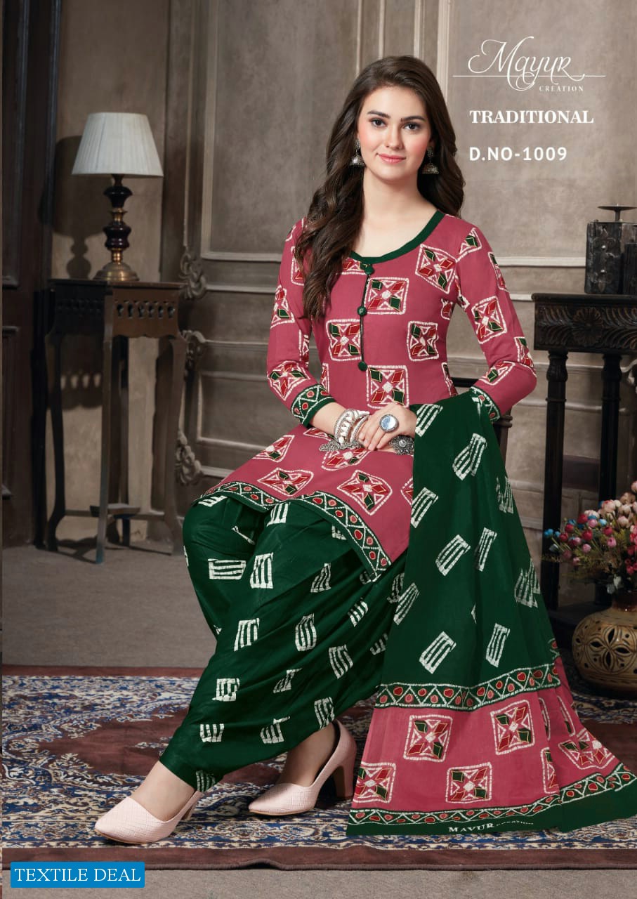 Mayur Traditional Vol-1 Wholesale Pure Cotton Printed Dress Material