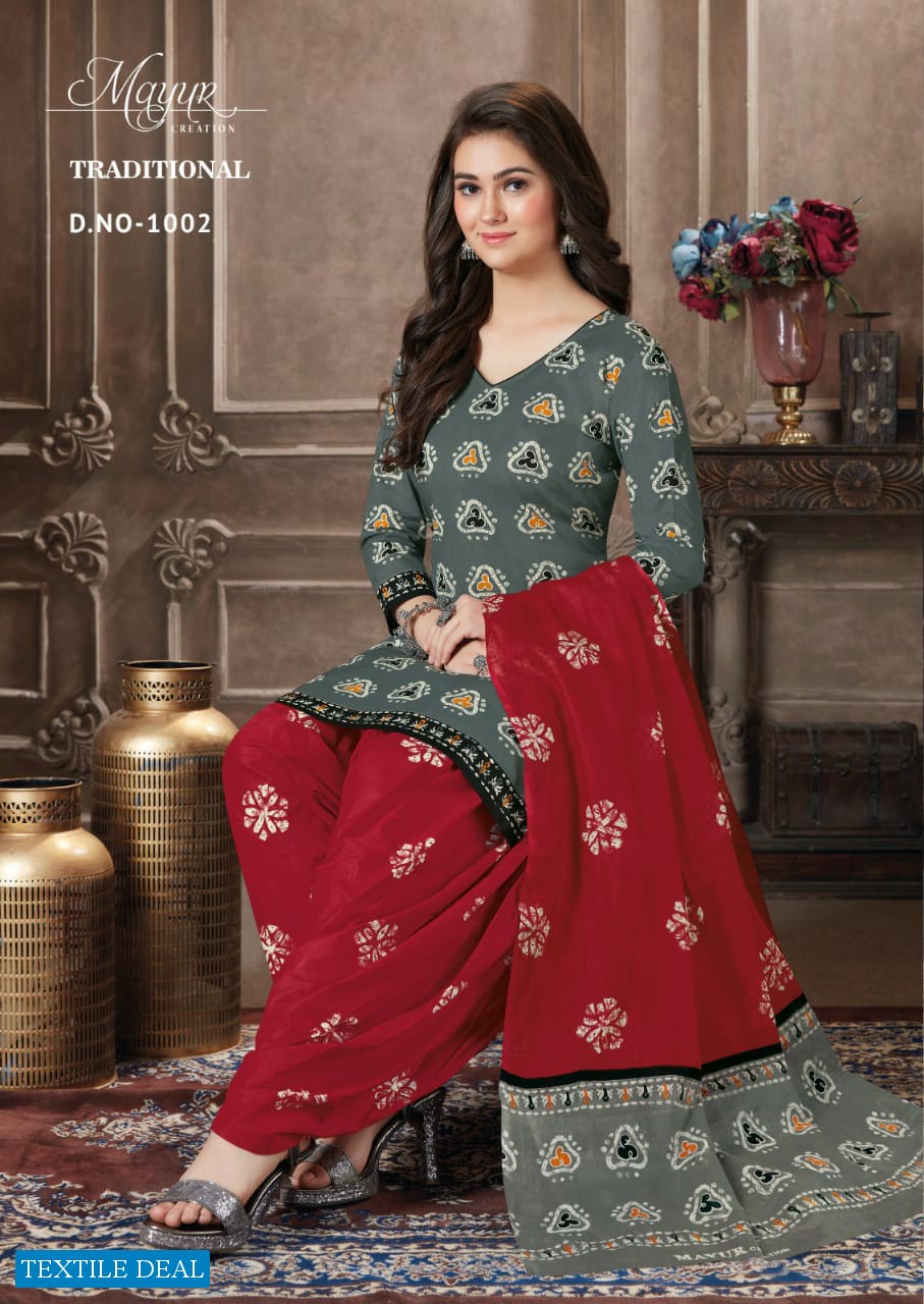 Mayur Traditional Vol-1 Wholesale Pure Cotton Printed Dress Material