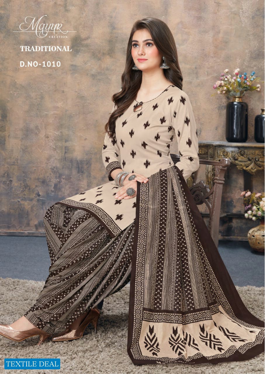 Mayur Traditional Vol-1 Wholesale Pure Cotton Printed Dress Material