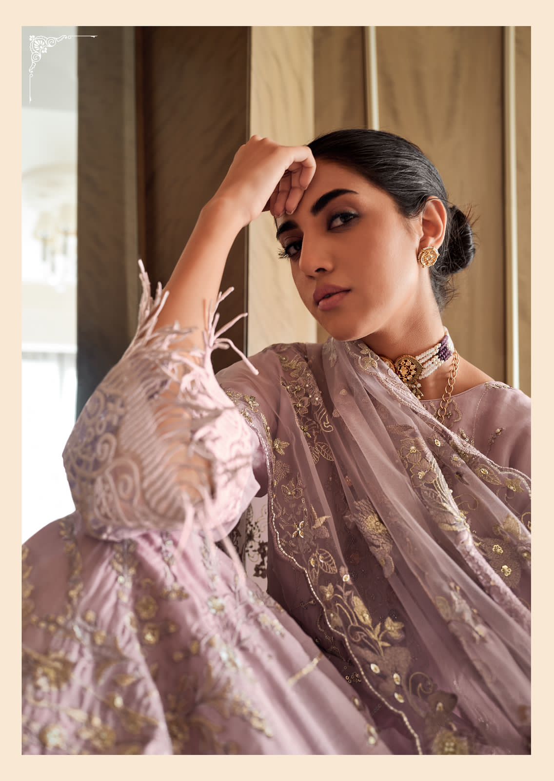 Varsha Softhues Wholesale Viscose Organza With Hand Work Designer Salwar Suits