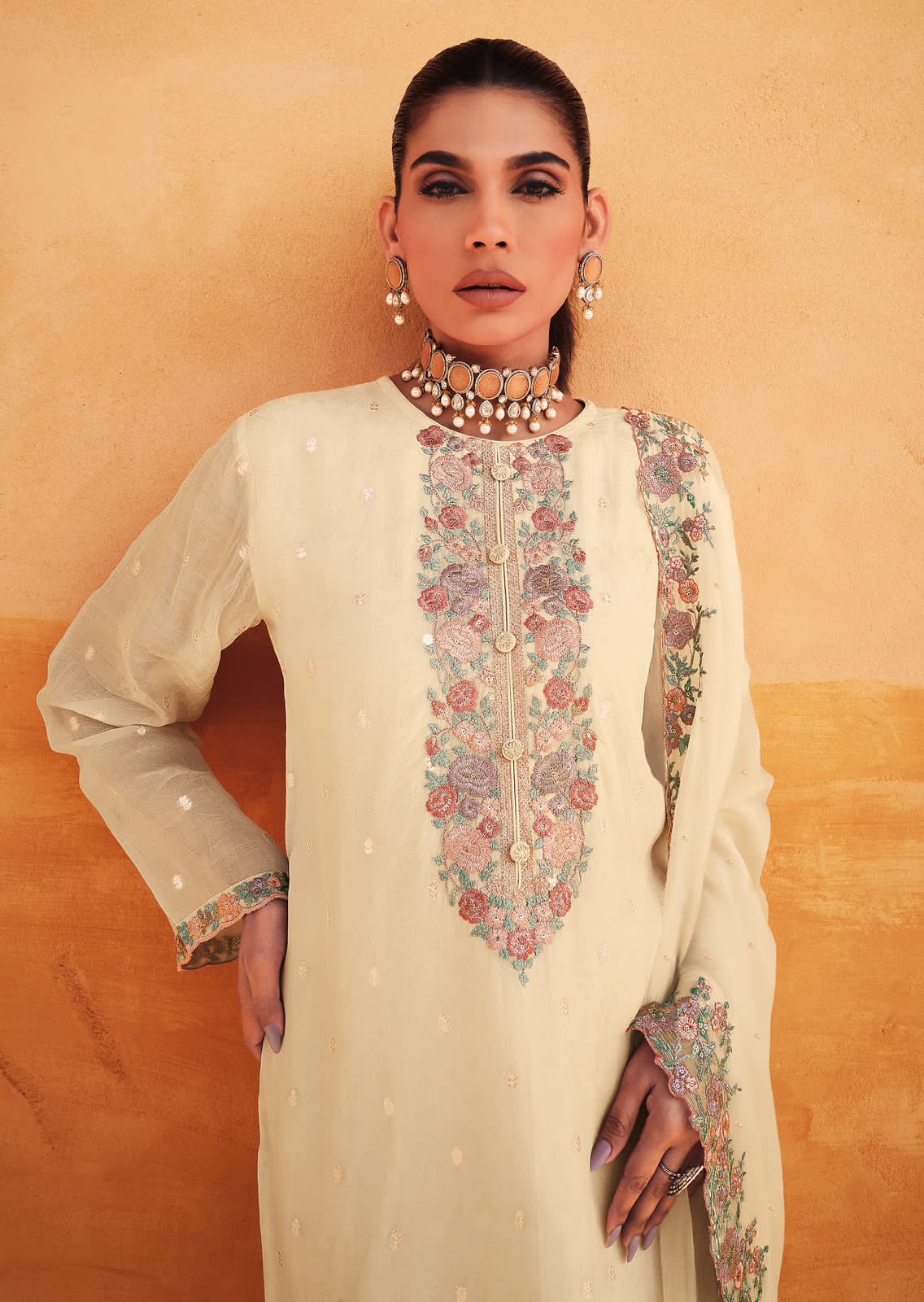 Varsha Tulip Wholesale Self Woven With Embroidery Designer Salwar Suits