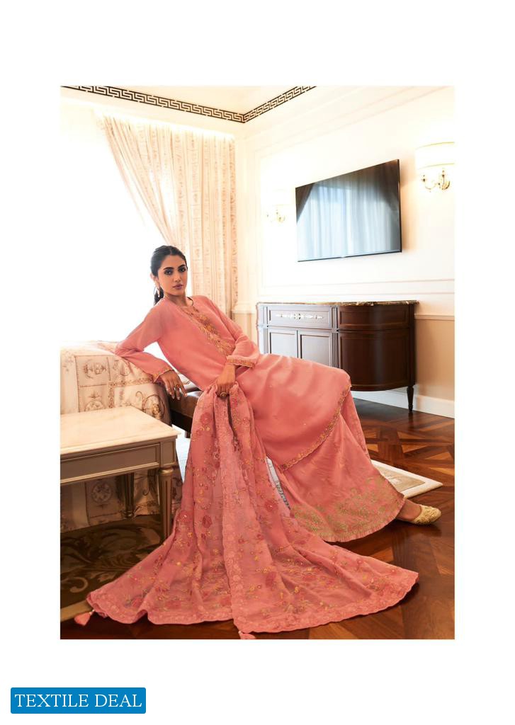 Varsha Morning Glory Wholesale VIscose Organza Embroidered Salwar Suits