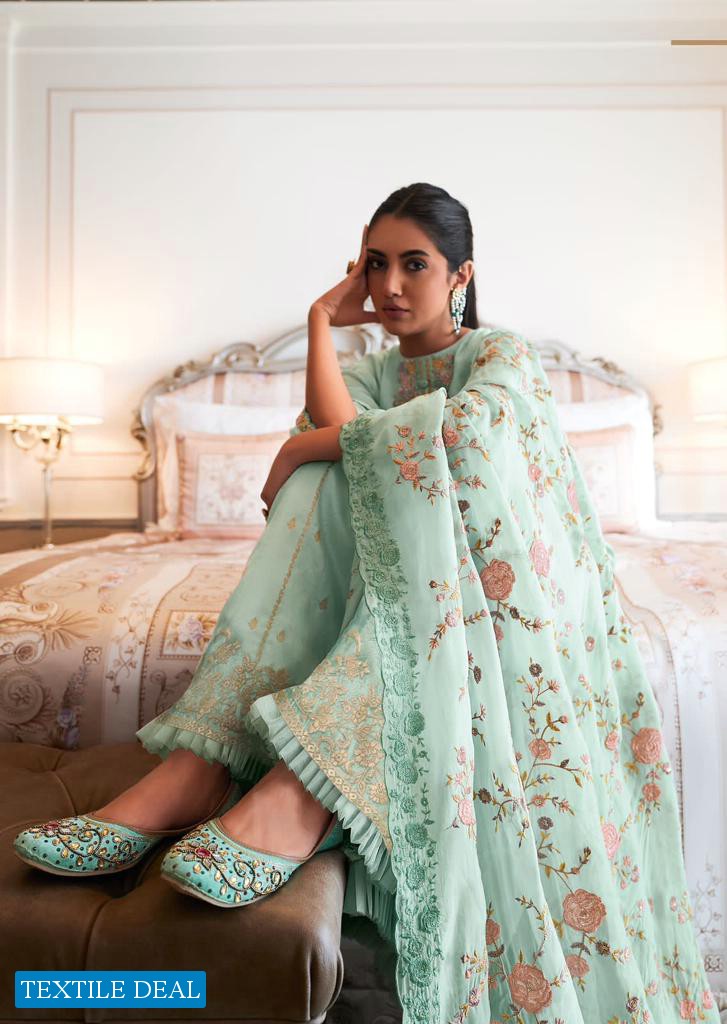 Varsha Morning Glory Wholesale VIscose Organza Embroidered Salwar Suits