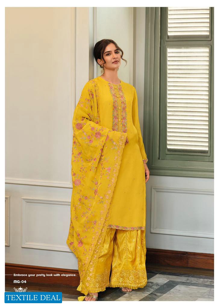 Varsha Morning Glory Wholesale VIscose Organza Embroidered Salwar Suits