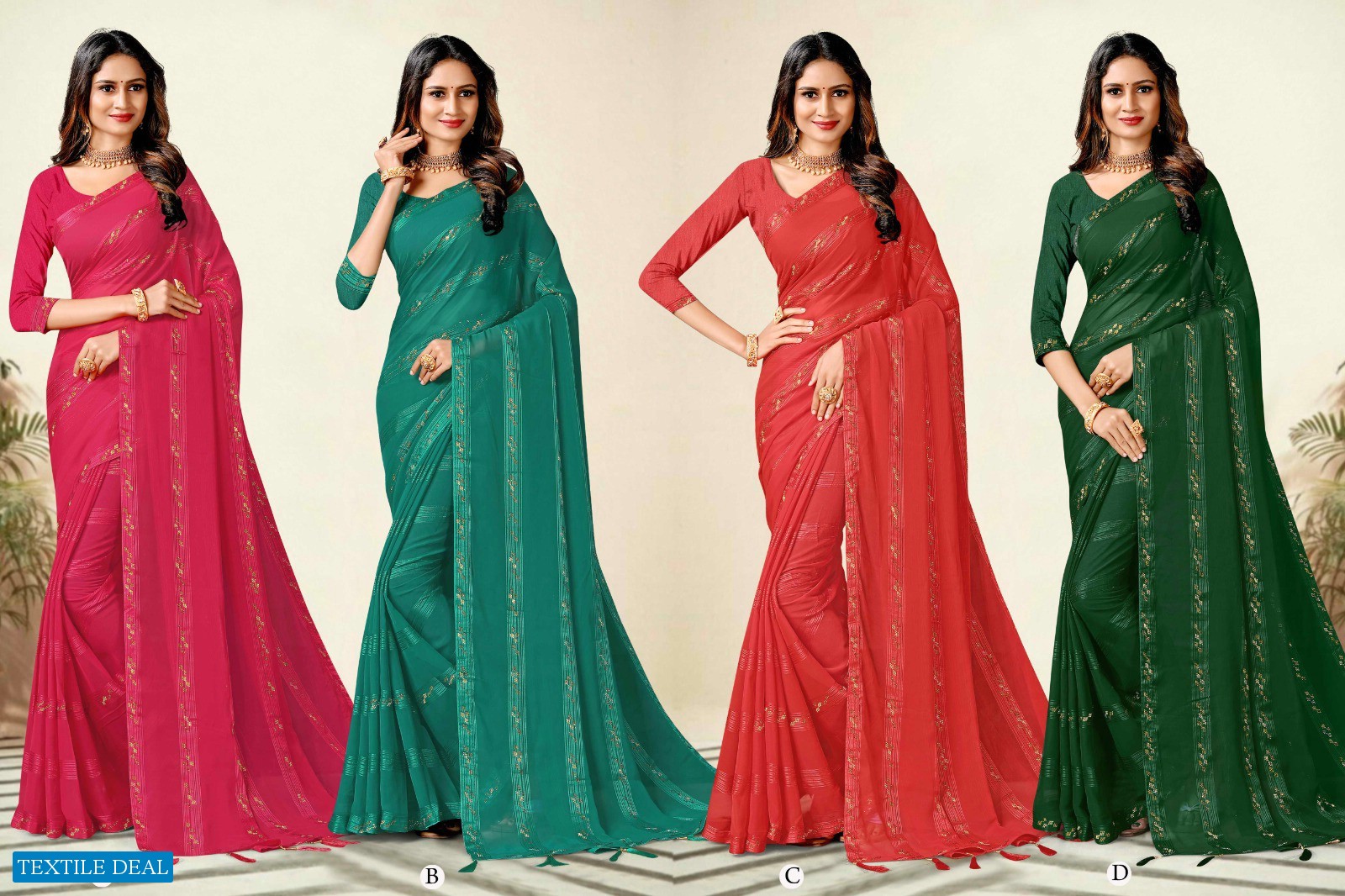 RASILI BY RANJNA SAREE DESIGNER BORDER SIROSKI DIAMOND PANEL SUPER HIT COLLECTION