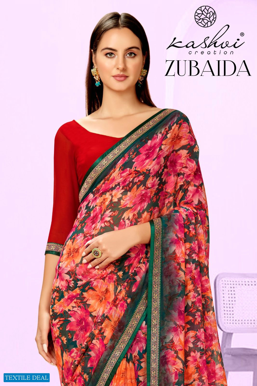 Kashvi Zubaida Wholesale Georgette Fabrics Ethnic Sarees