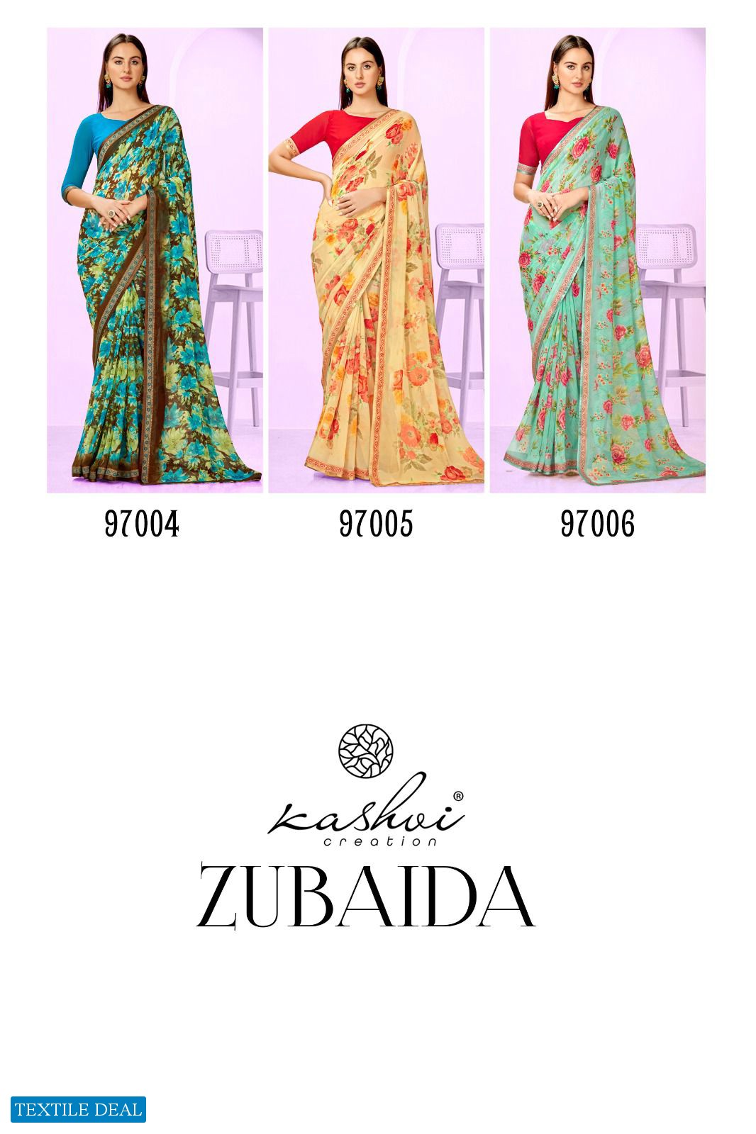 Kashvi Zubaida Wholesale Georgette Fabrics Ethnic Sarees
