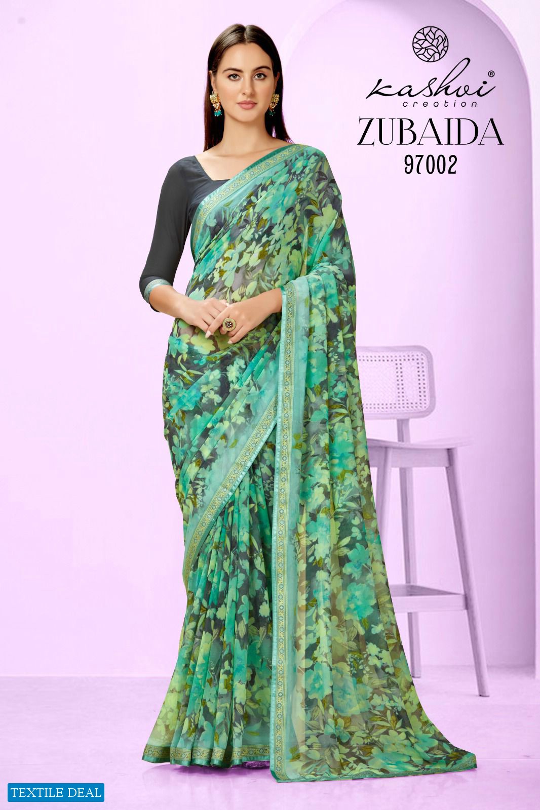 Kashvi Zubaida Wholesale Georgette Fabrics Ethnic Sarees