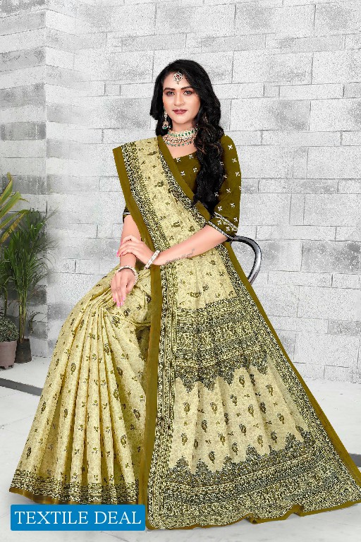 SC Sona Chandi Wholesale Pure Cotton Printed Sarees