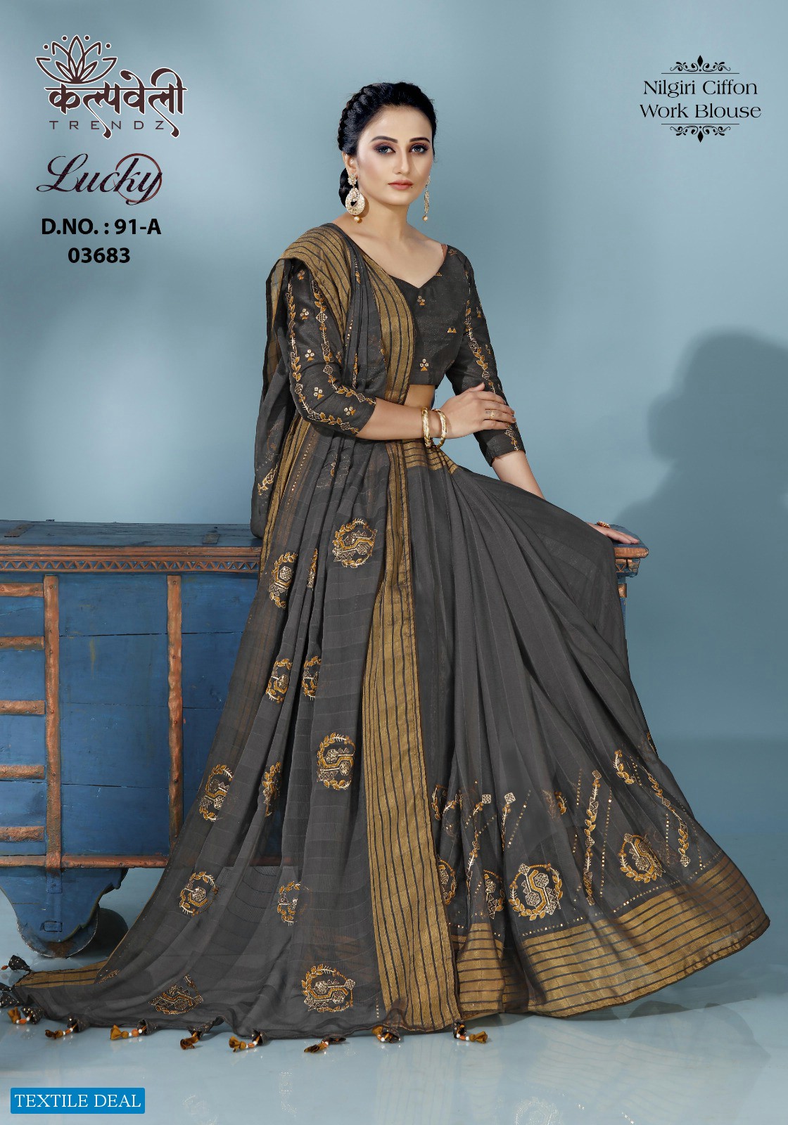 Kalpvelly Lucky D.no 91 Wholesale Designer Ethnic Sarees