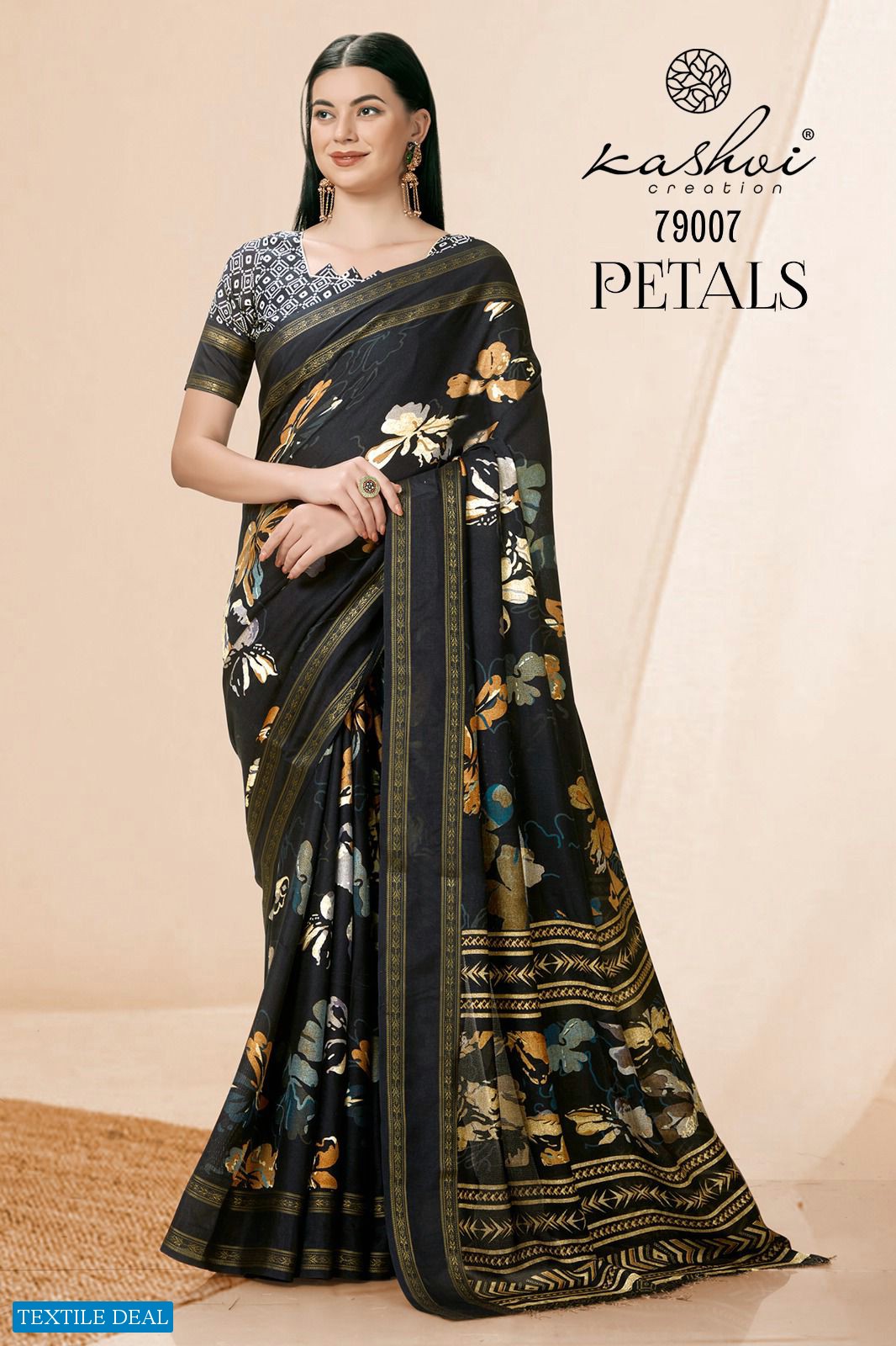 Kashvi Petals Wholesale Jute Silk With Weaving Border Sarees