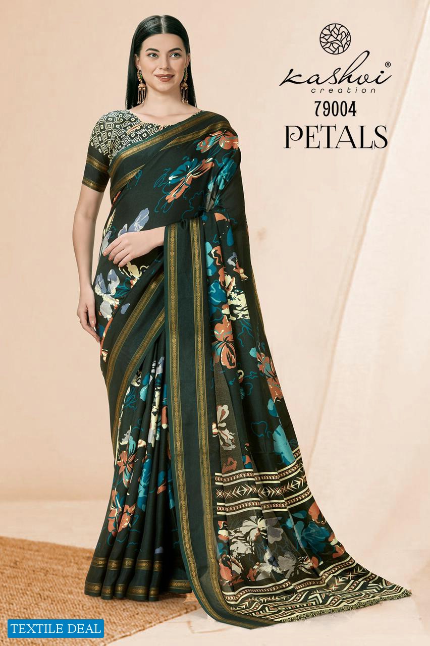 Kashvi Petals Wholesale Jute Silk With Weaving Border Sarees