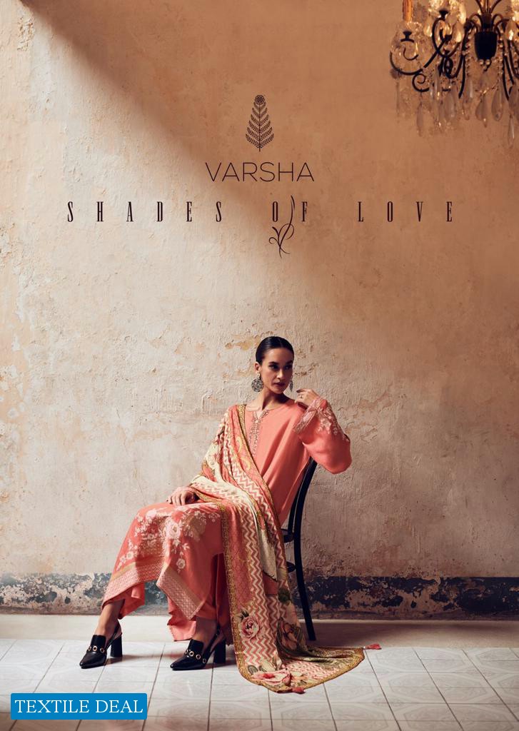 Varsha Shades Of Love Wholesale Viscose Muslin Floral Woven With Work Salwar Suits