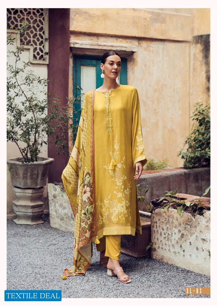 Varsha Shades Of Love Wholesale Viscose Muslin Floral Woven With Work Salwar Suits