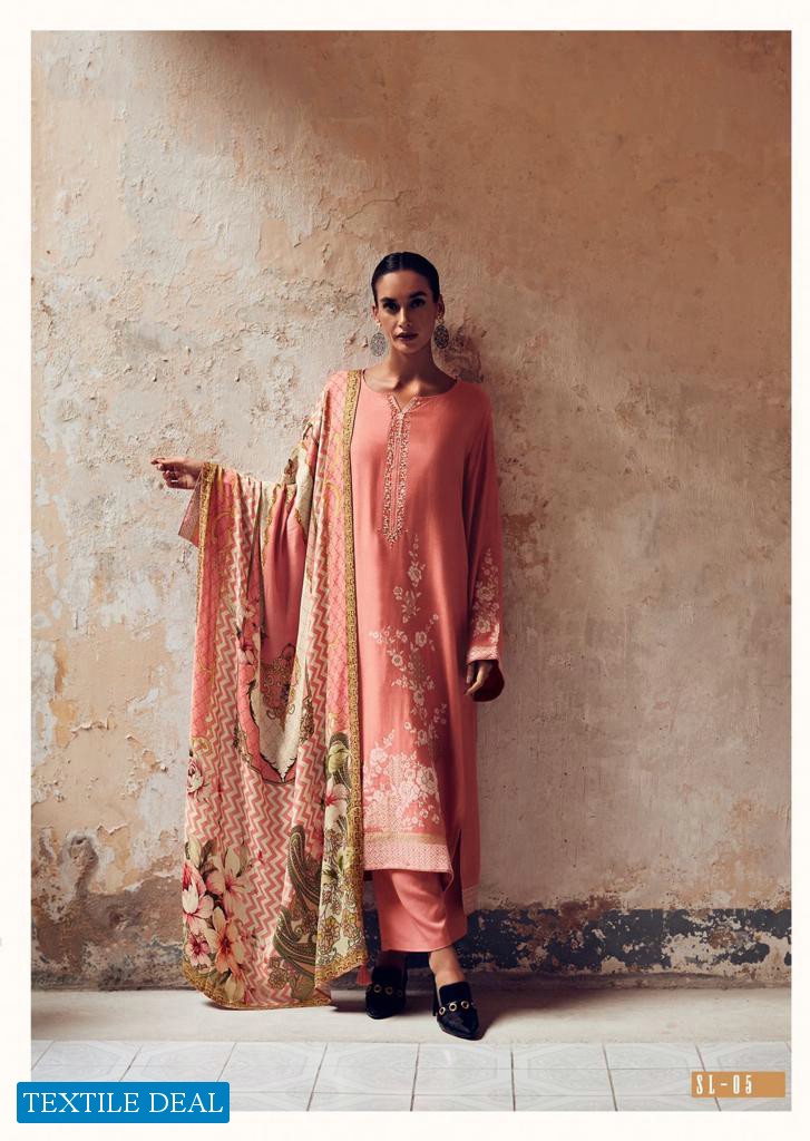 Varsha Shades Of Love Wholesale Viscose Muslin Floral Woven With Work Salwar Suits