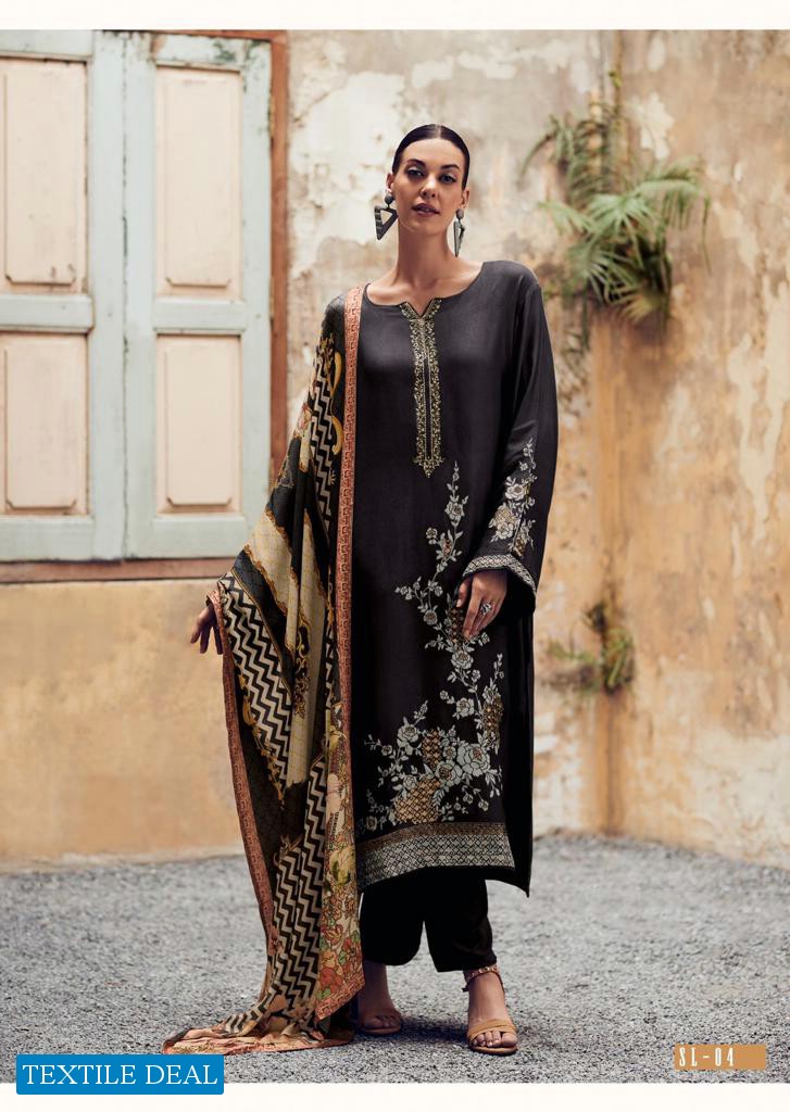 Varsha Shades Of Love Wholesale Viscose Muslin Floral Woven With Work Salwar Suits