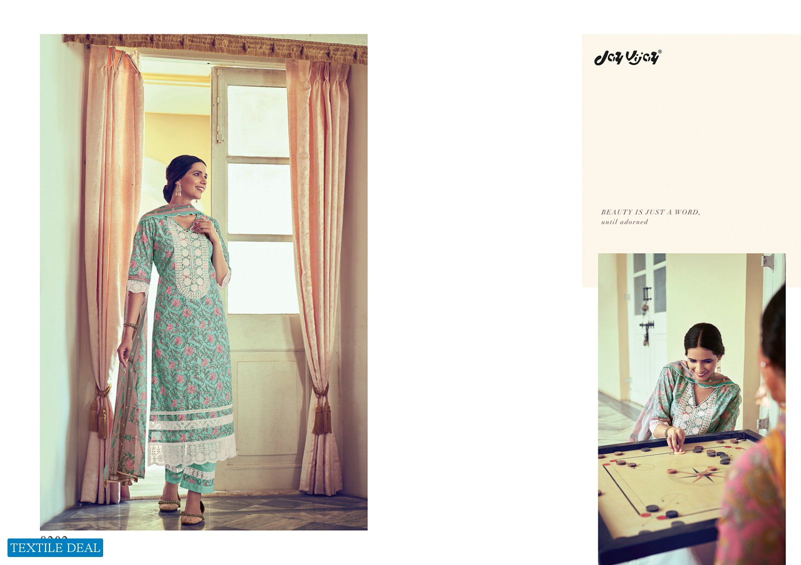 Jay Vijay Dilreet Vol-2 Wholesale Pure Cotton With Embroidery And Lace Work Salwar Suits