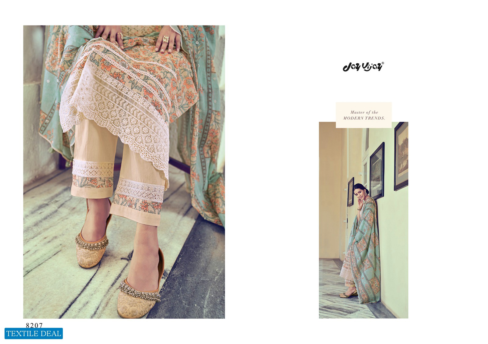 Jay Vijay Dilreet Vol-2 Wholesale Pure Cotton With Embroidery And Lace Work Salwar Suits