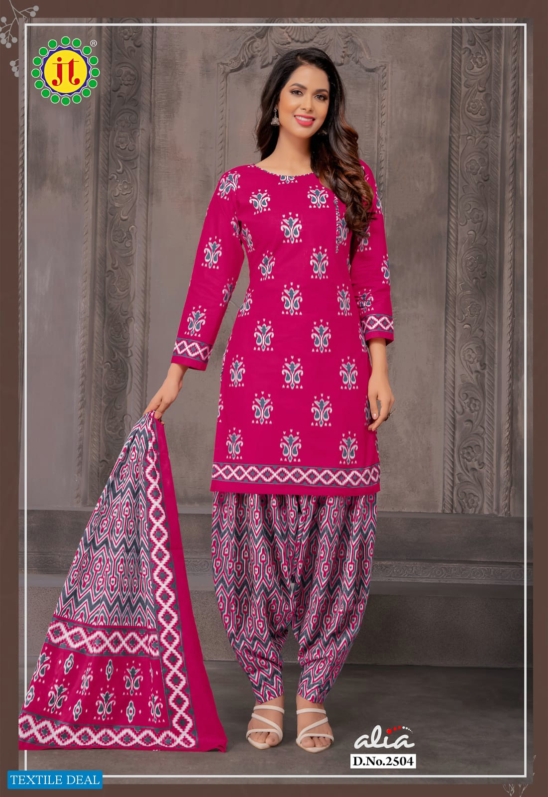 JT Alia Vol-25 Wholesale Pure Cotton Printed Dress Material