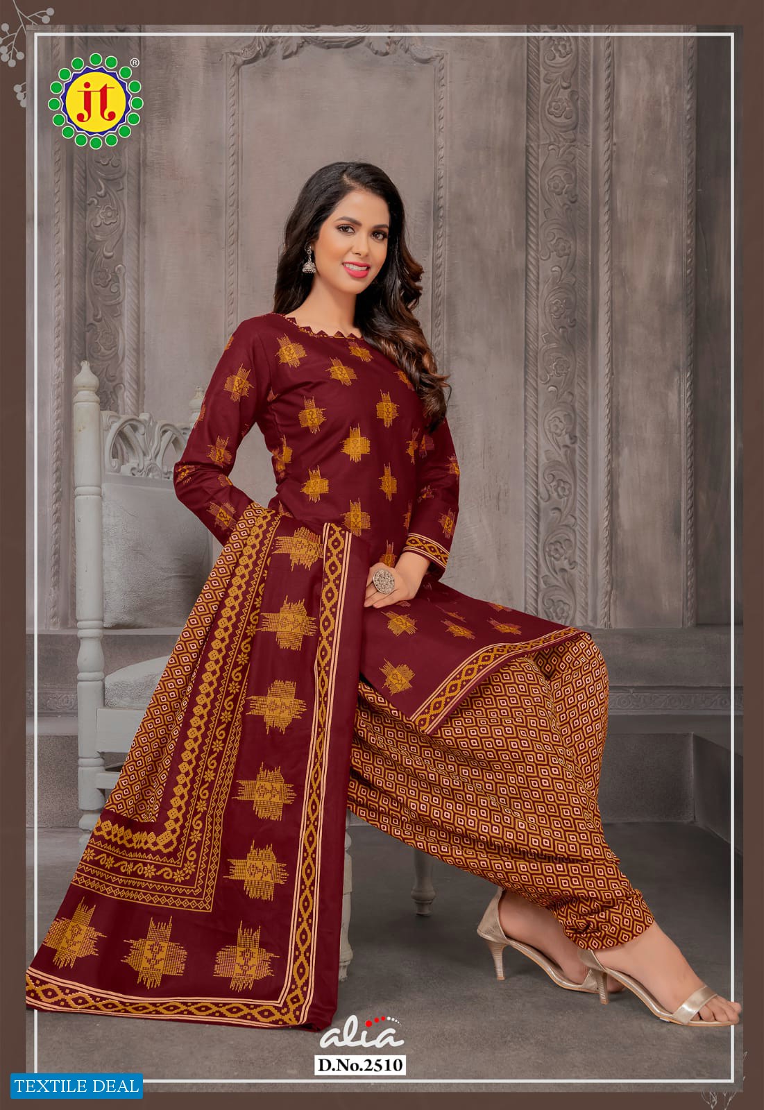 JT Alia Vol-25 Wholesale Pure Cotton Printed Dress Material