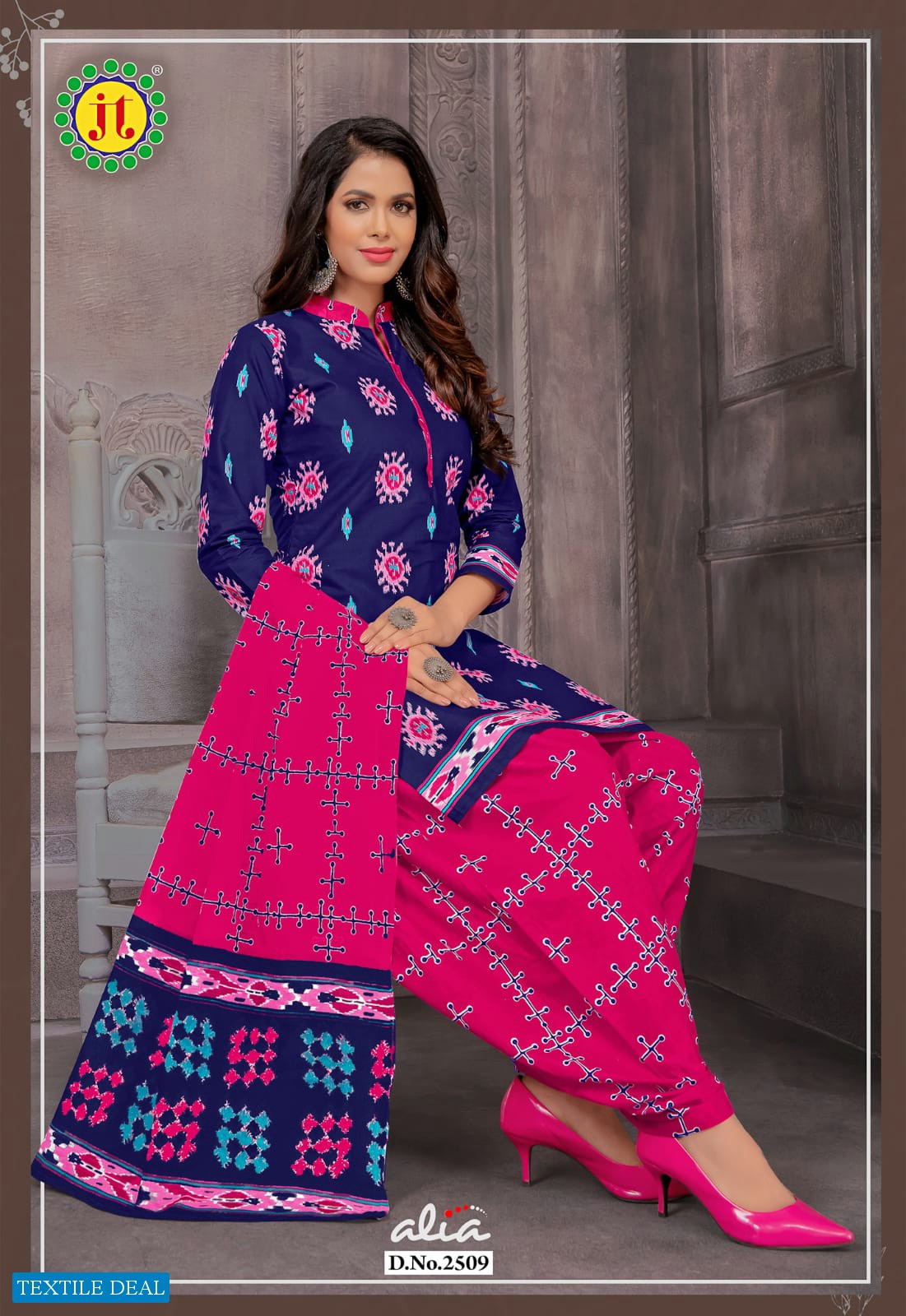 JT Alia Vol-25 Wholesale Pure Cotton Printed Dress Material