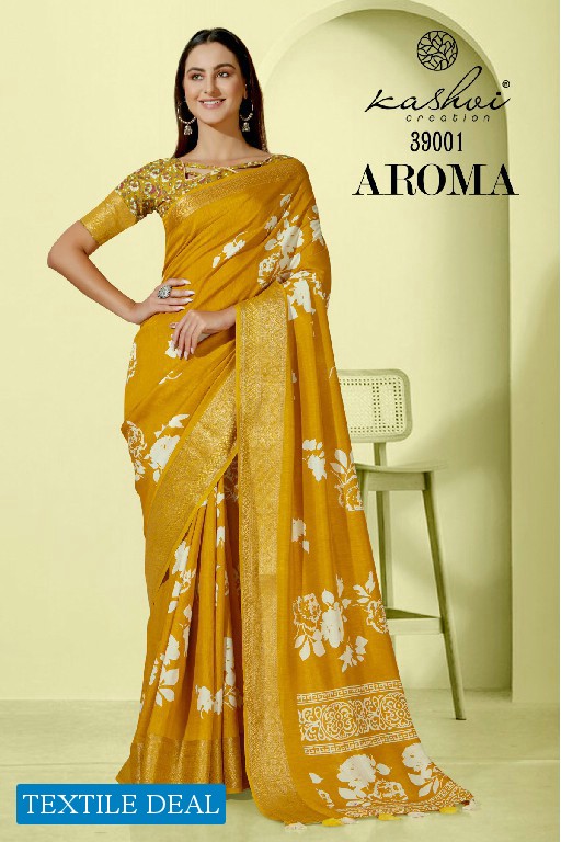 Kashvi Aroma Dola Jacquard Border Sarees