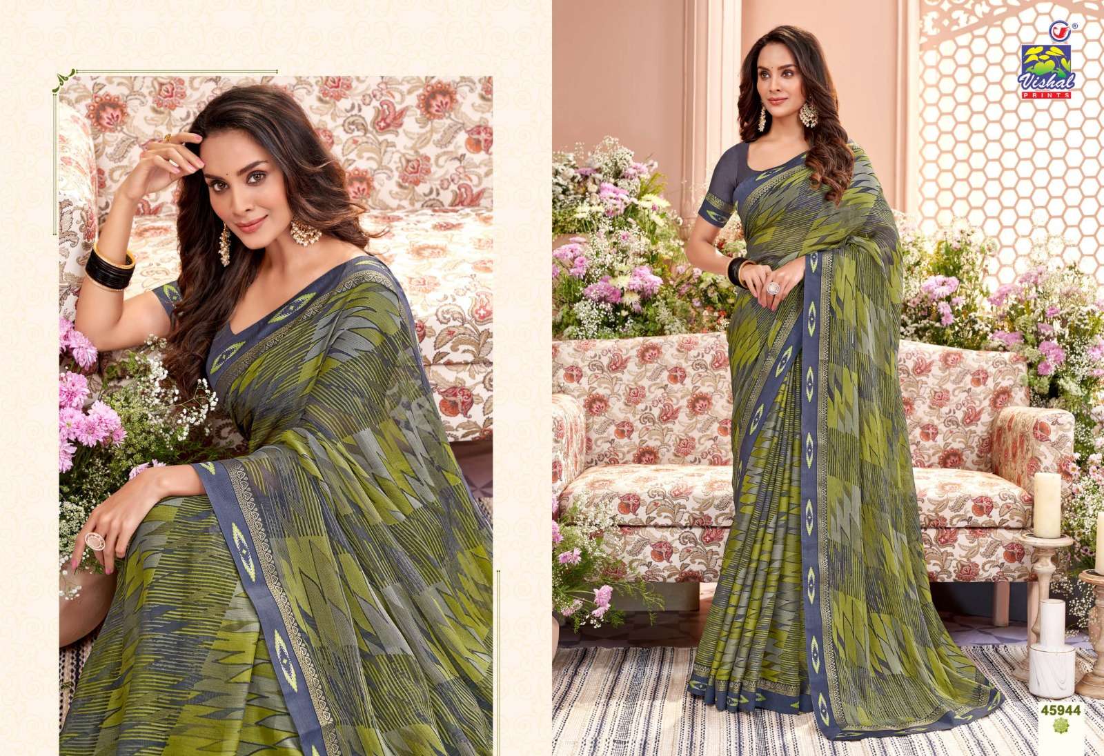 VISHAL PRINTS NEERJA 45936-45944 ADORABLE SAREE ONLINE WHOLESALER