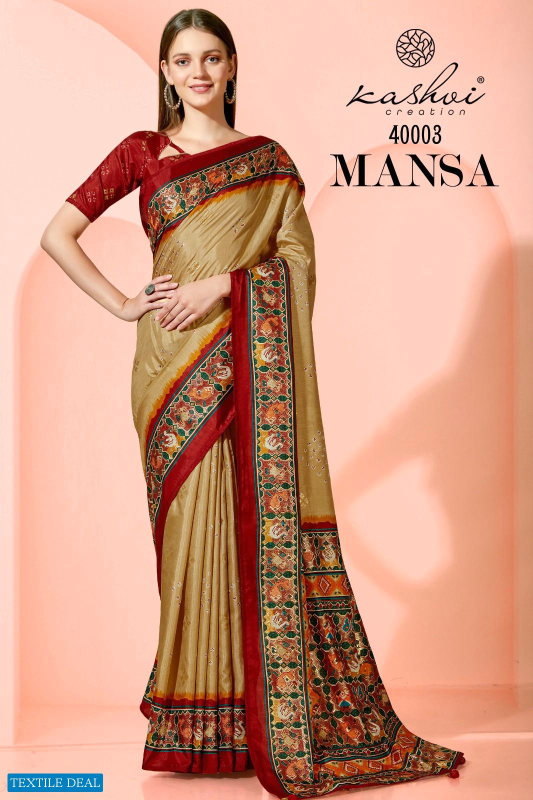 KASHVI CREATION PRESENT MANSA DESIGNER AMAZING SAREES WHOLESALE RATE