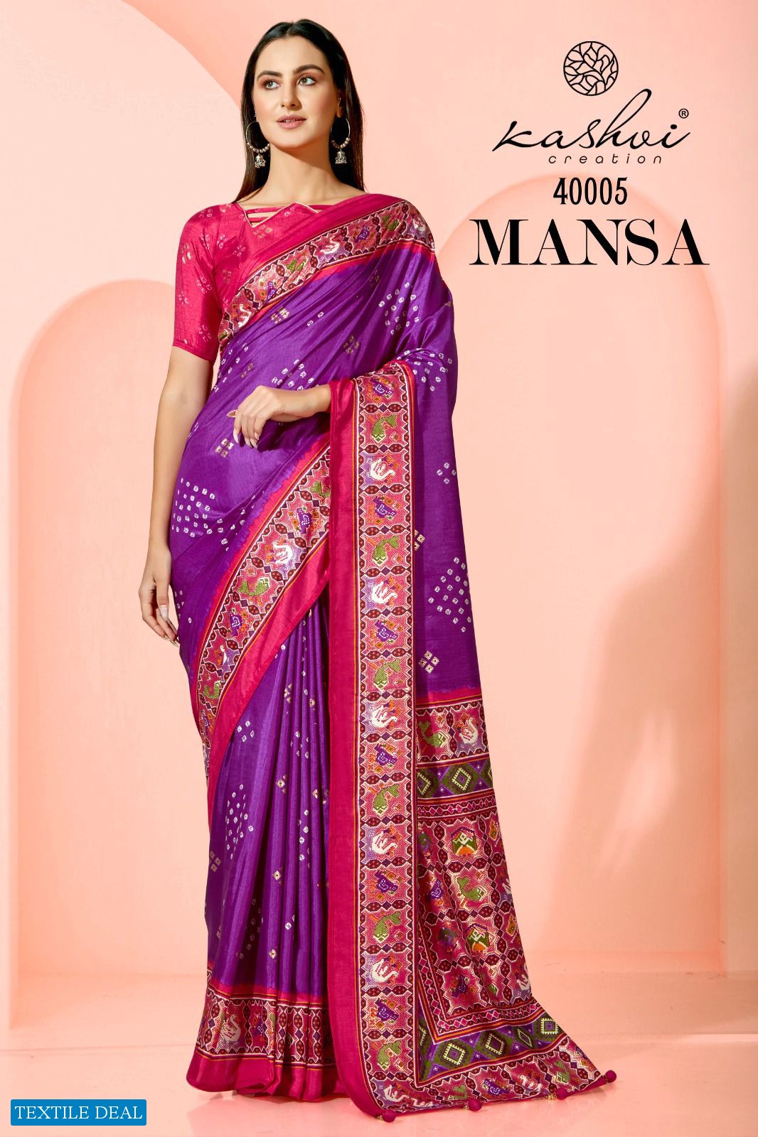 KASHVI CREATION PRESENT MANSA DESIGNER AMAZING SAREES WHOLESALE RATE