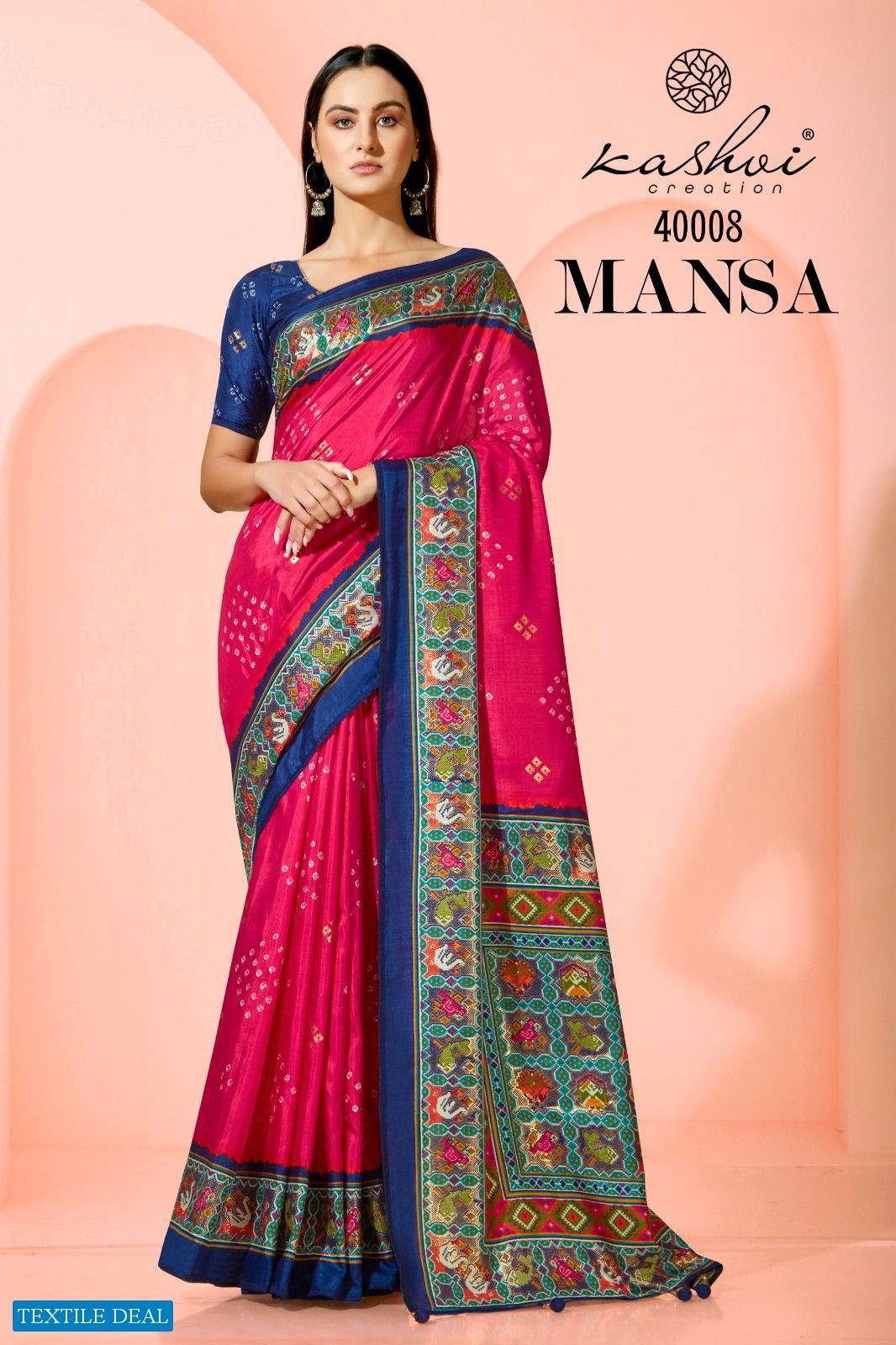 KASHVI CREATION PRESENT MANSA DESIGNER AMAZING SAREES WHOLESALE RATE