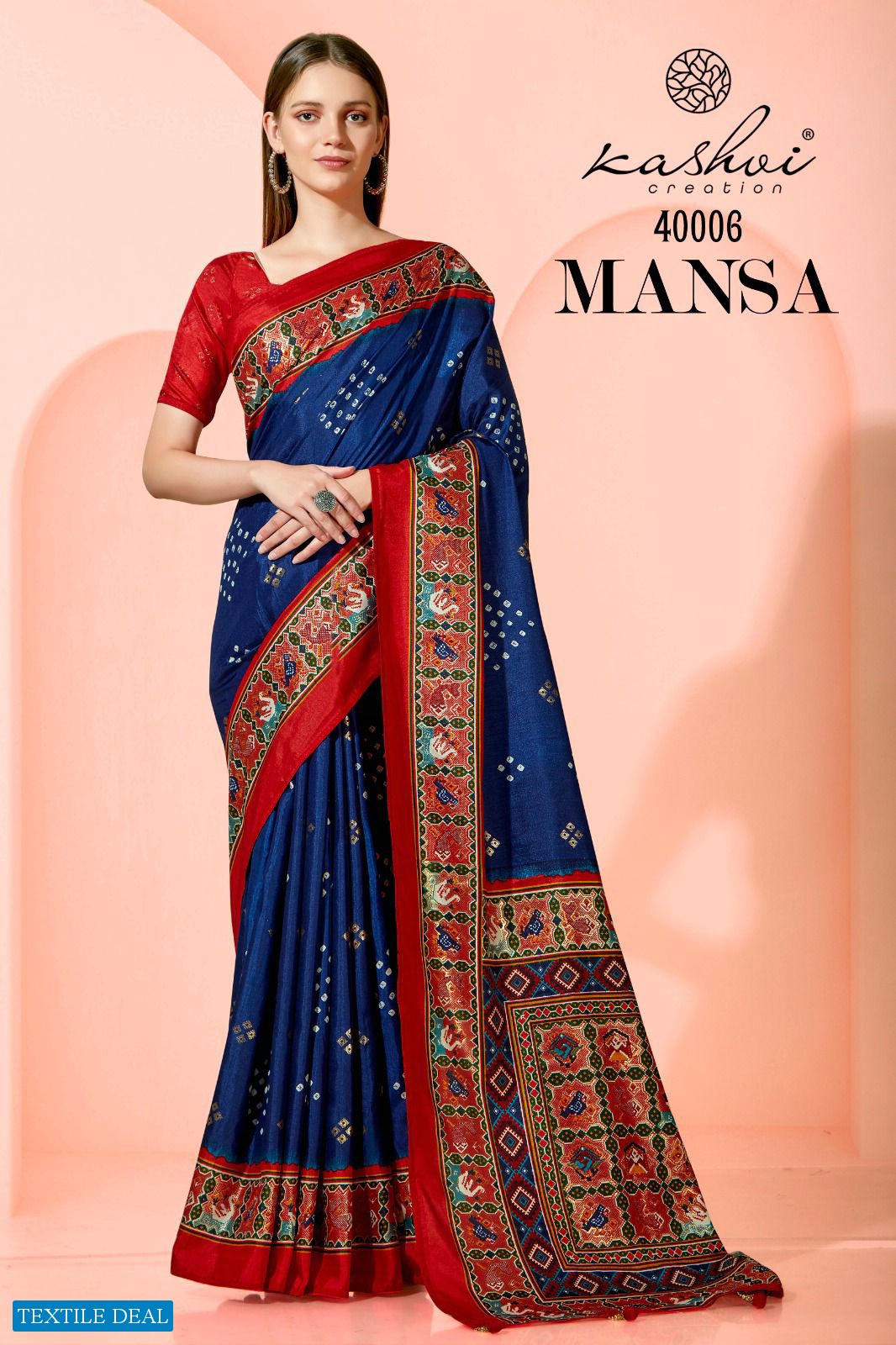 KASHVI CREATION PRESENT MANSA DESIGNER AMAZING SAREES WHOLESALE RATE