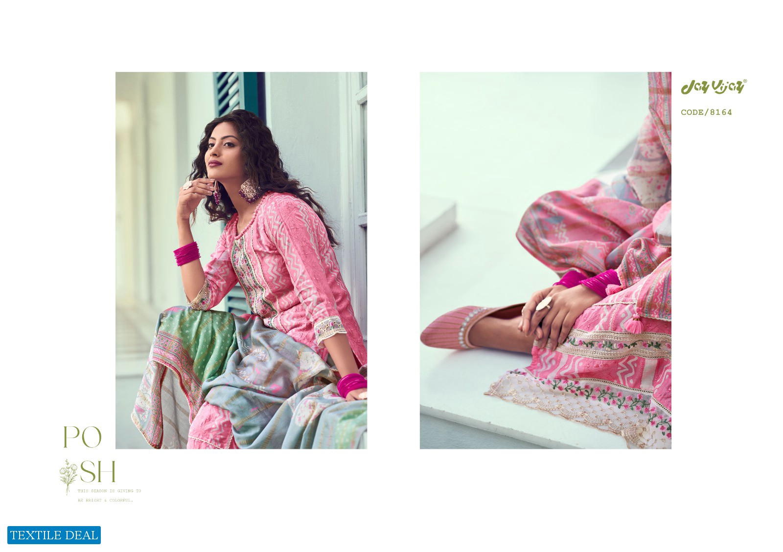 JAY VIJAY NEW & NOW VOL 10 DESIGNER BATIK WORK PAKISTANI LADIES SUIT WHOLESALER