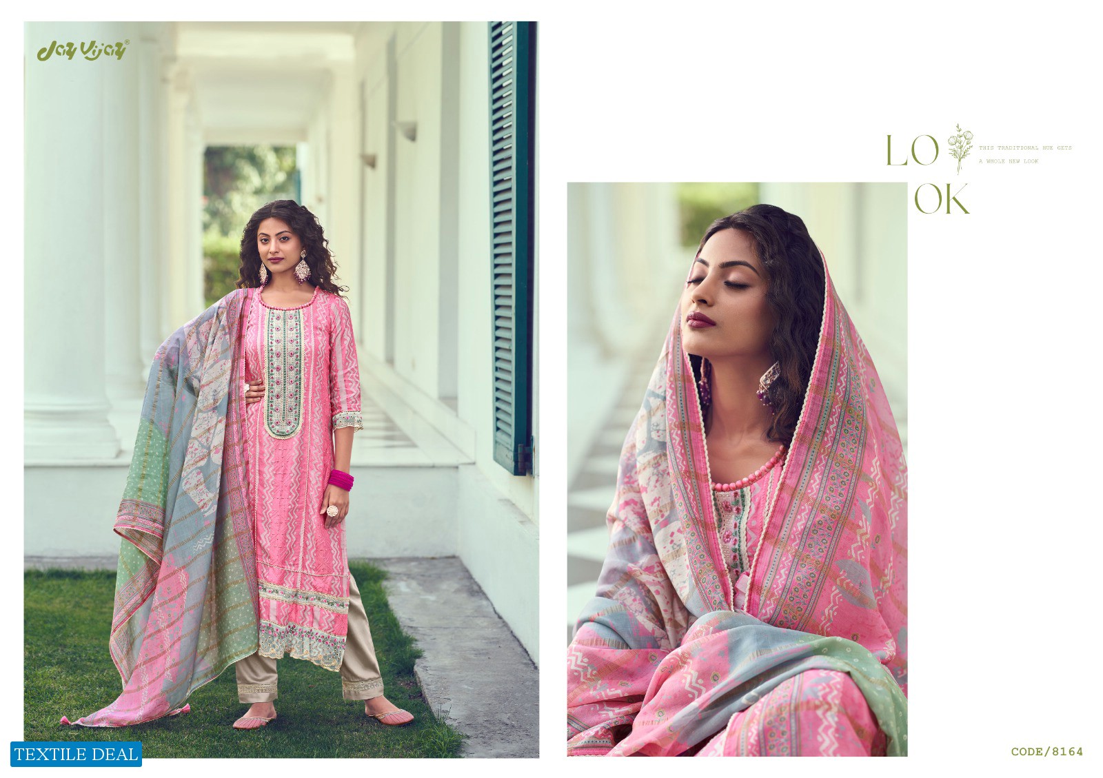 JAY VIJAY NEW & NOW VOL 10 DESIGNER BATIK WORK PAKISTANI LADIES SUIT WHOLESALER