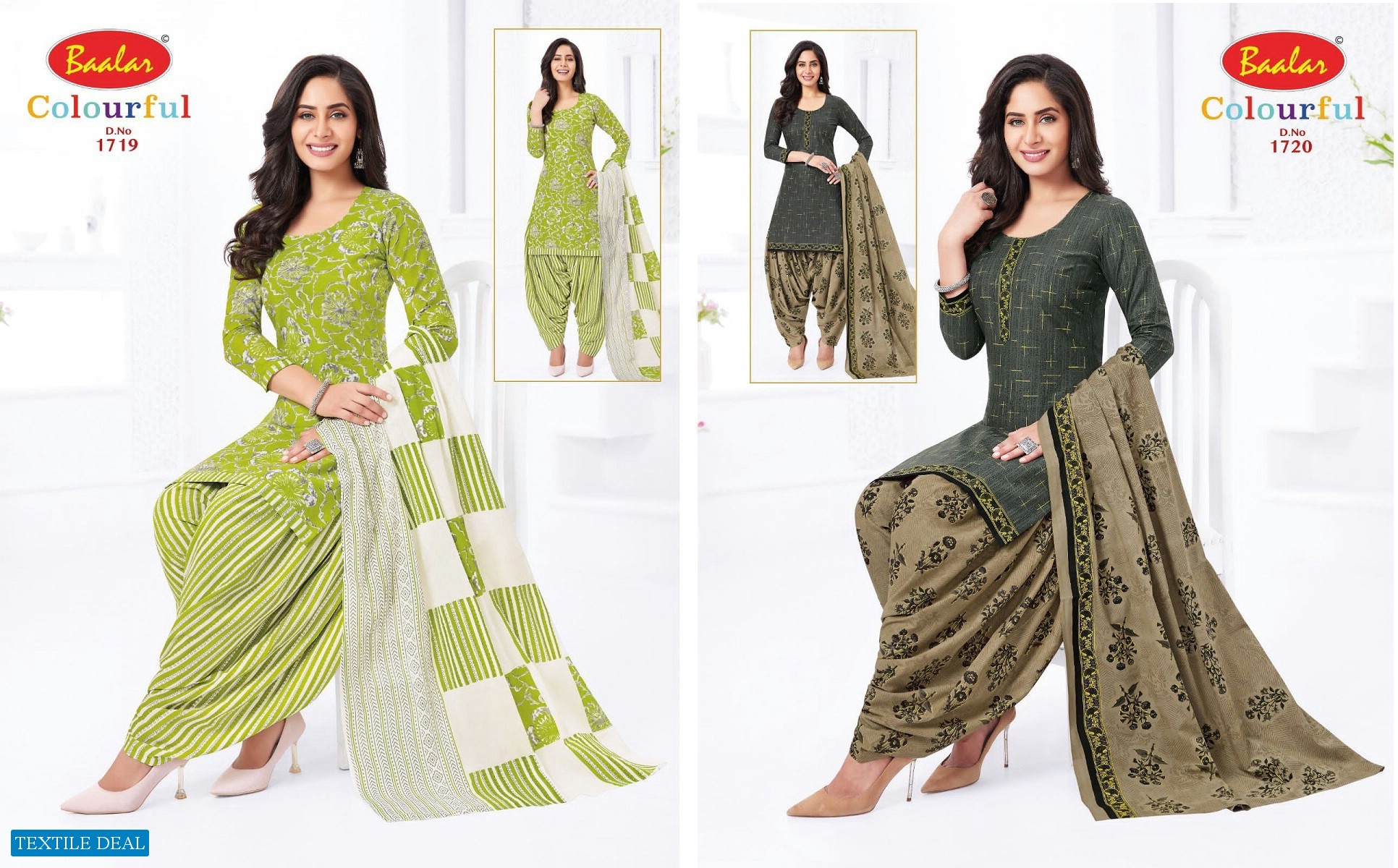 Baalar Colourful Vol-17 Wholesale Pure Cotton Printed Dress Material