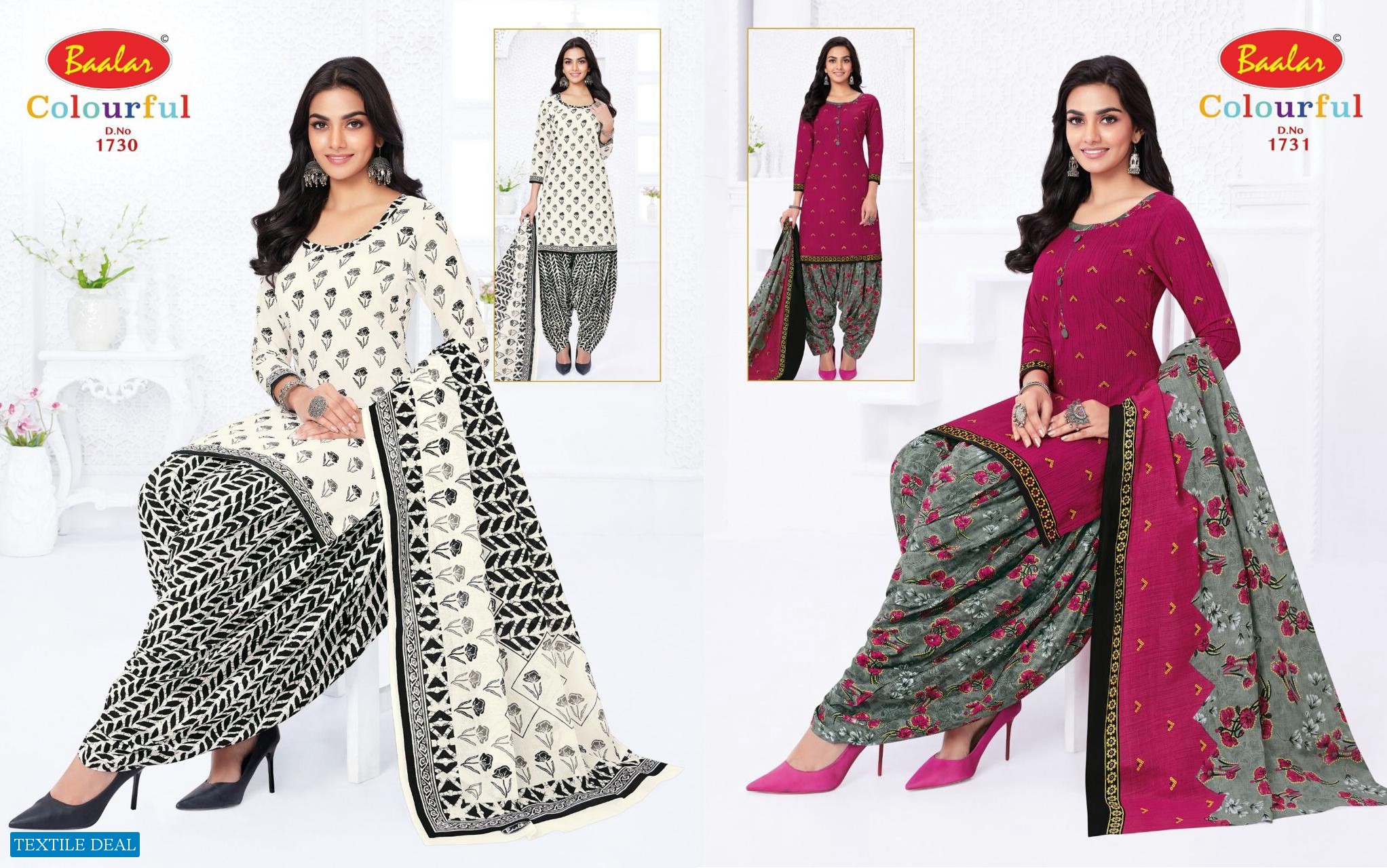 Baalar Colourful Vol-17 Wholesale Pure Cotton Printed Dress Material