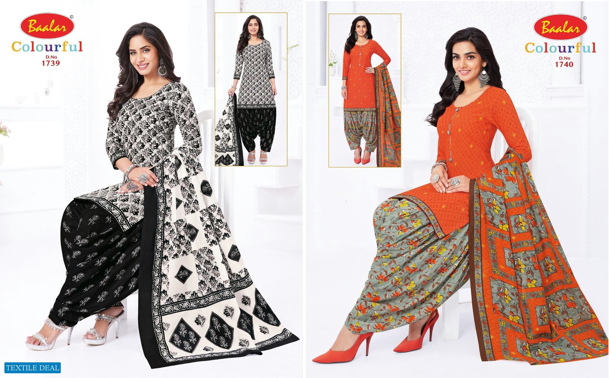 Baalar Colourful Vol-17 Wholesale Pure Cotton Printed Dress Material