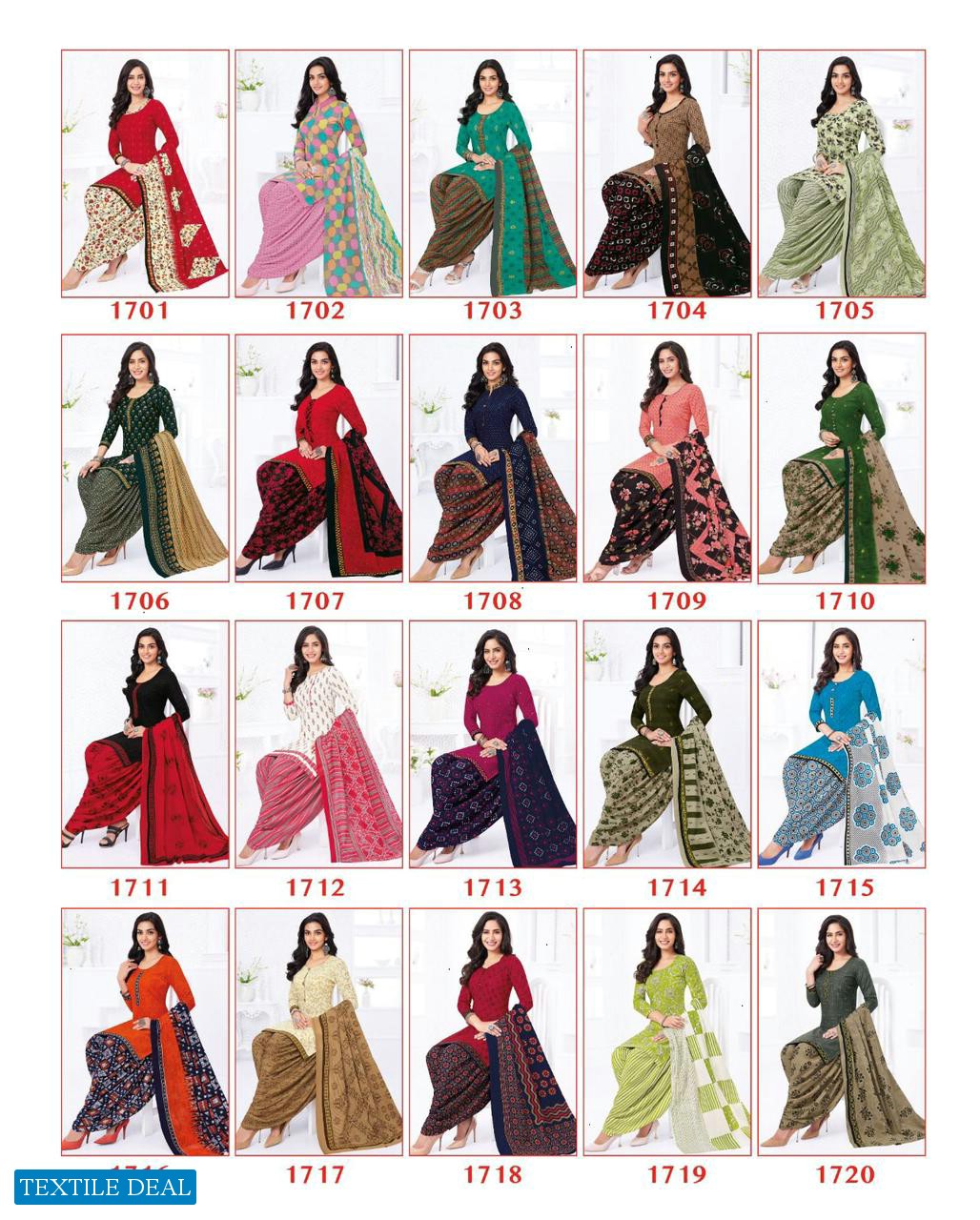 Baalar Colourful Vol-17 Wholesale Pure Cotton Printed Dress Material