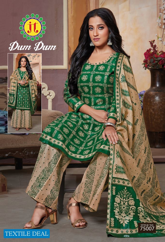 JT Dum Dum Vol-75 Wholesale Pure Cotton Printed Dress Material