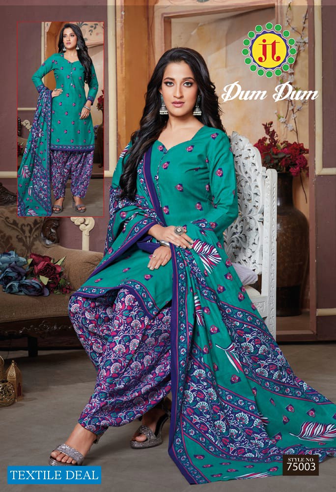 JT Dum Dum Vol-75 Wholesale Pure Cotton Printed Dress Material